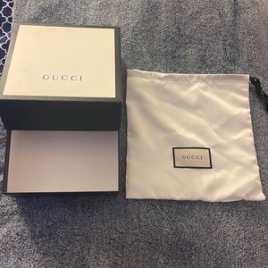 Gucci Box 7 1/2 x 7 1/2 w/ satin bag included